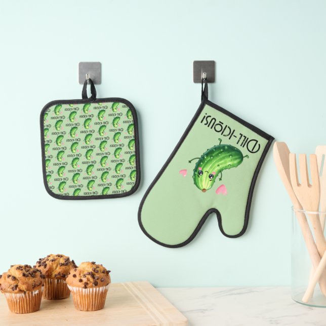 Dill-icous Oven Mitt & Pot Holder Set (Insitu(Hanging))