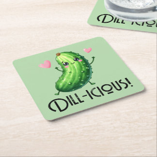 Dill-icous Square Paper Coaster