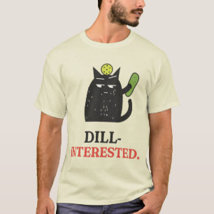 Dill-Interested Pickle Cat T-Shirt