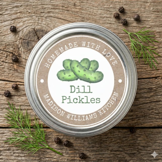 Dill Pickle Canning Label | Homemade with Love  (Creator Uploaded)