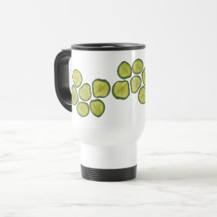 Dill Pickle Chips Crunchy Green Kosher Pickle Food Travel Mug
