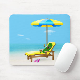 Dill Pickle On Beach Chair Mouse Mat