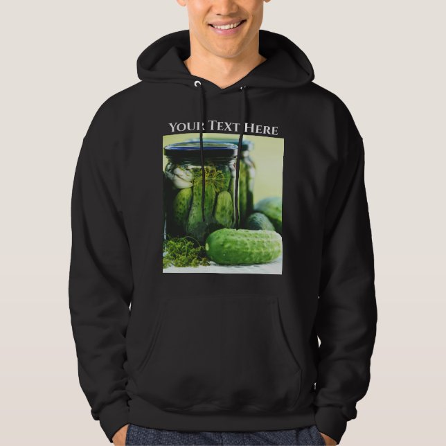 Dill Pickles Cucumbers Gherkin Vegan Vegetarian  Hoodie (Front)