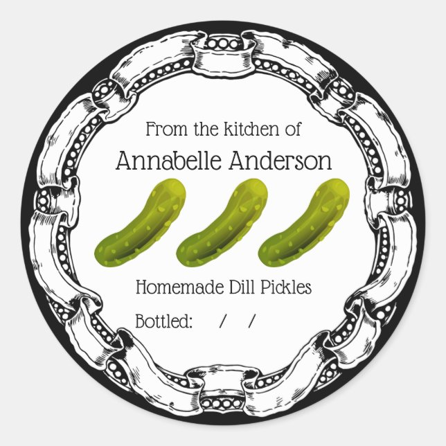 Dill Pickles Label Personalise (Front)