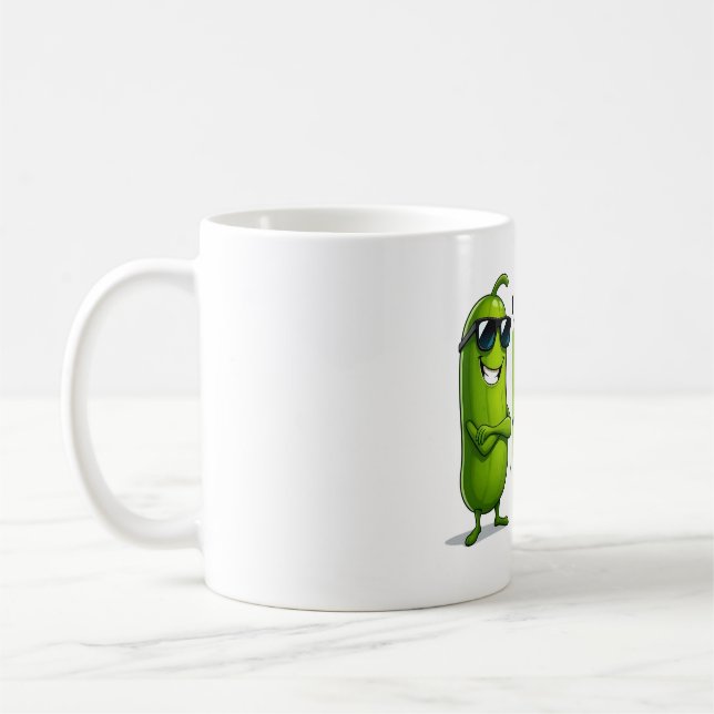 Dill Pickles Lovers Gift - Funny Cartoon Designs Coffee Mug (Left)