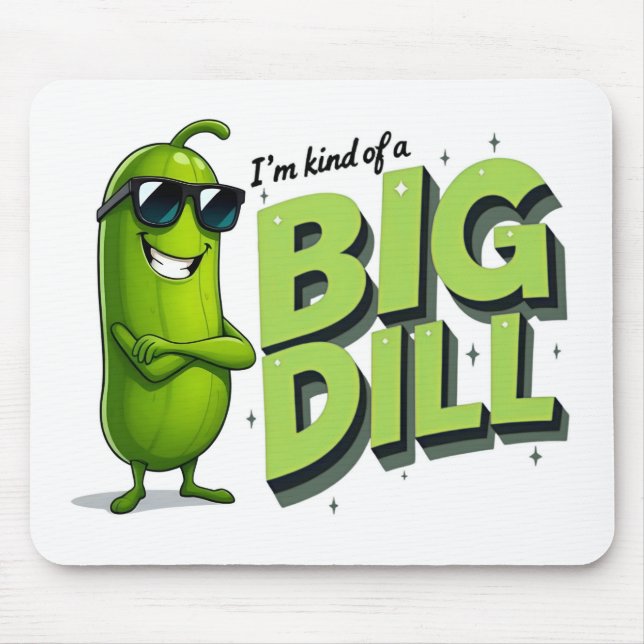 Dill Pickles Lovers Gift - Funny Cartoon Designs Mouse Mat (Front)
