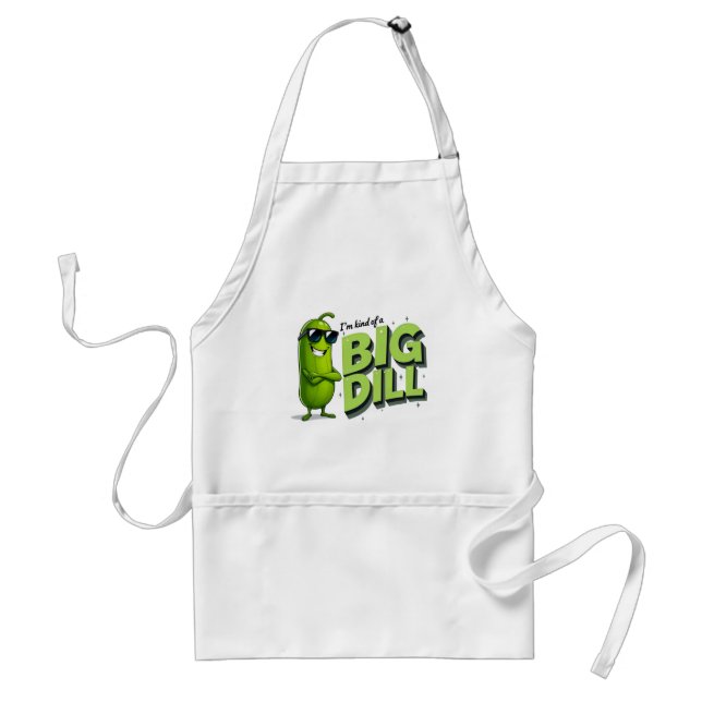 Dill Pickles Lovers Gift - Funny Cartoon Designs Standard Apron (Front)