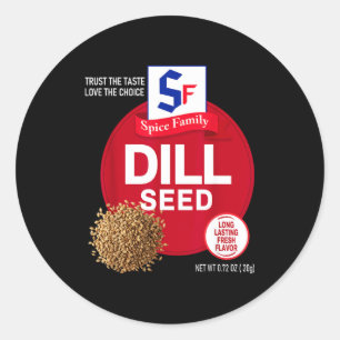 Dill Seed Halloween Sce Costume Group Matching Classic Round Sticker