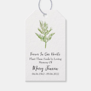 Dill Seed Packet Memorial Funeral Gift Tags