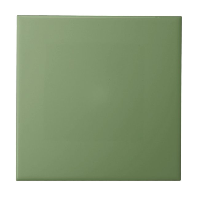 Dill Sprig Green Square Kitchen and Bathroom Tile (Front)