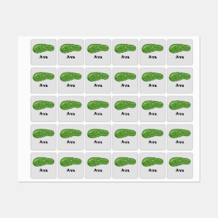 Dill With It Design - Small Square Clothing Label 