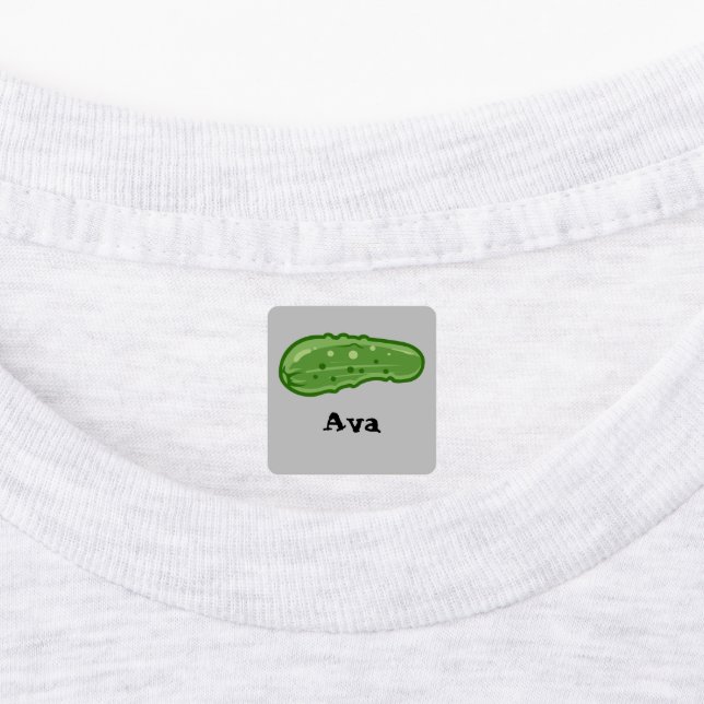 Dill With It Design - Small Square Clothing Label  (Affixed)