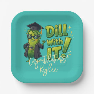 Dill With It Grad Serving Plates - Party Supplies