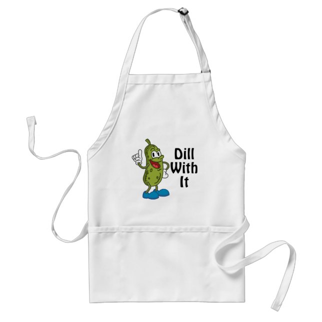 Dill With It - Pickle Pun Apron (Front)