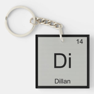 Dillan Name Chemistry Element Periodic Table Key Ring