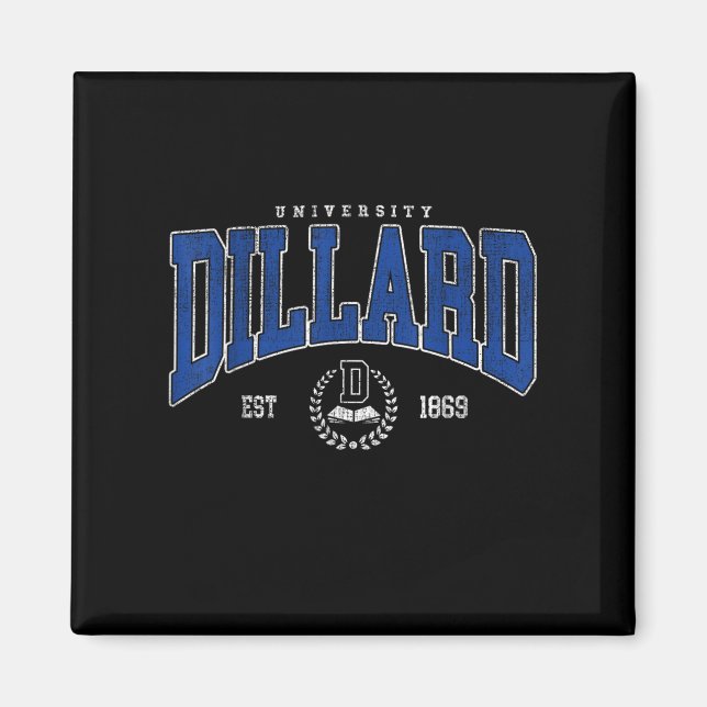 Dillard Institute Of Technology Arch Retro For Men Magnet (Front)