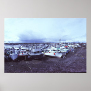 Dillingham Alaska harbour, 1982 before dredging  Poster