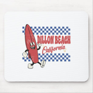 Dillon Beach California Retro Surfer Vintage Beach Mouse Mat