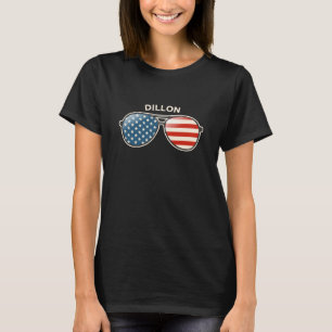 Dillon, CO Vintage US Flag Sunglasses T-Shirt
