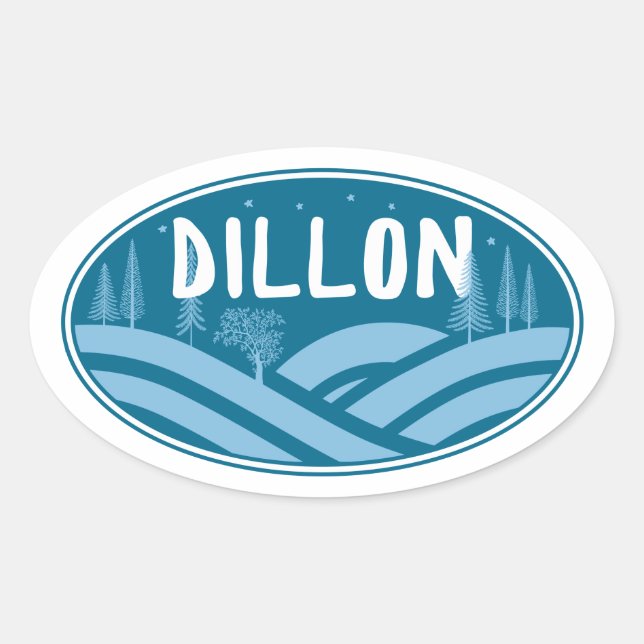 Dillon Colorado Outdoors Oval Sticker (Front)