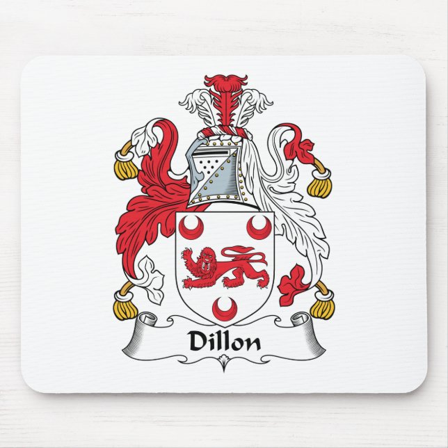 Dillon Family Crest Mouse Mat (Front)