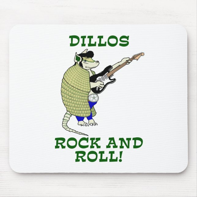 Dillos Rock and Roll Mouse Mat (Front)