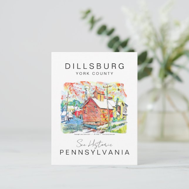 DILLSBURG PENNSYLVANIA SCENIC TRAVEL POSTER POSTCARD (Standing Front)