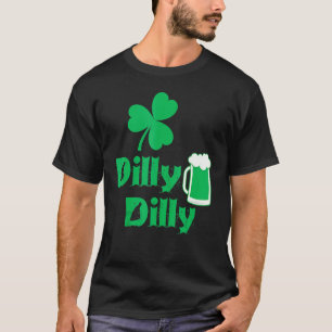 Dilly Clover Leaf Lucky Irish St Patrick's Day Bee T-Shirt