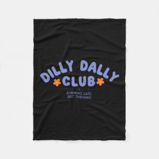 Dilly Dally Club Artwork Fleece Blanket