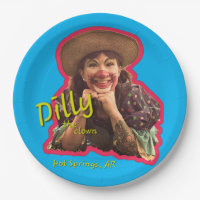 Dilly the clown paper plates