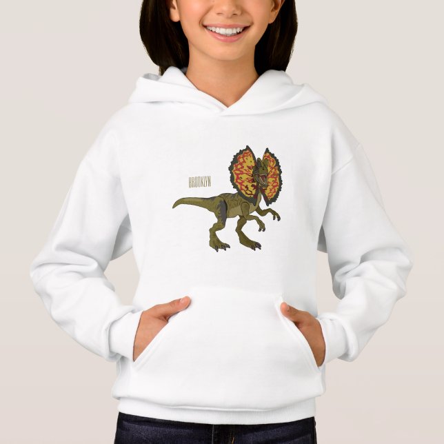 Dilophosaurus cartoon illustration (Front)