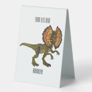 Dilophosaurus cartoon illustration