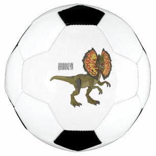 Dilophosaurus cartoon illustration football