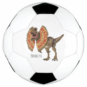 Dilophosaurus cartoon illustration  football