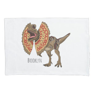Dilophosaurus cartoon illustration  pillowcase