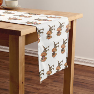 Dilophosaurus cartoon illustration short table runner