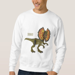 Dilophosaurus cartoon illustration sweatshirt
