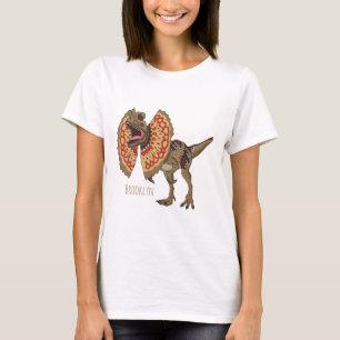 Dilophosaurus cartoon illustration T-Shirt