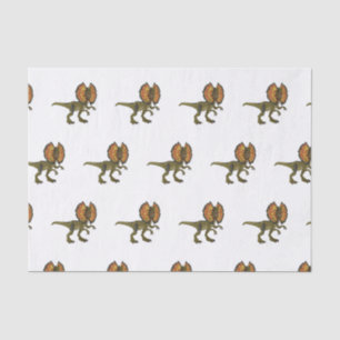 Dilophosaurus cartoon illustration tissue paper