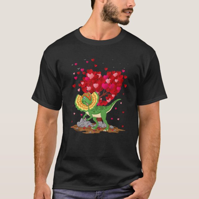 Dilophosaurus Dinosaur Lover Dilophosaurus Valenti T-Shirt (Front)