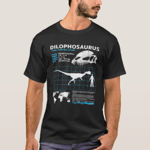 Dilophosaurus fact sheet Dinosaur Facts T-Shirt