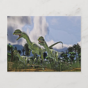 Dilophosaurus Run Postcard