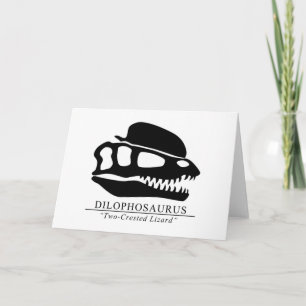 Dilophosaurus Skull Card