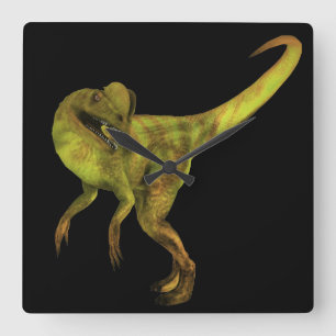 Dilophosaurus Square Wall Clock