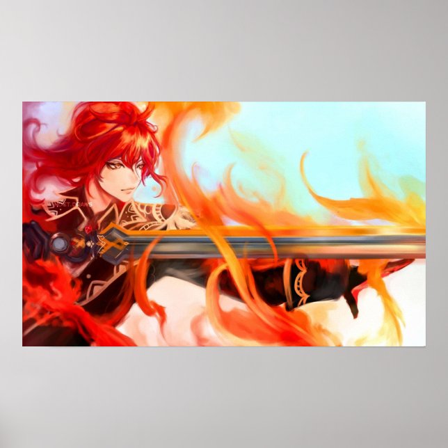 Diluc from Genshin Impact Poster (Front)