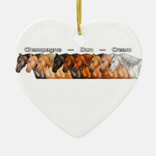 Dilute Horses Ceramic Tree Decoration