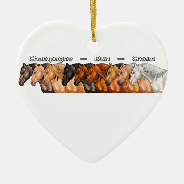 Dilute Horses Ceramic Tree Decoration (Front)