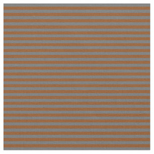 Dim Grey and Brown Coloured Stripes Fabric