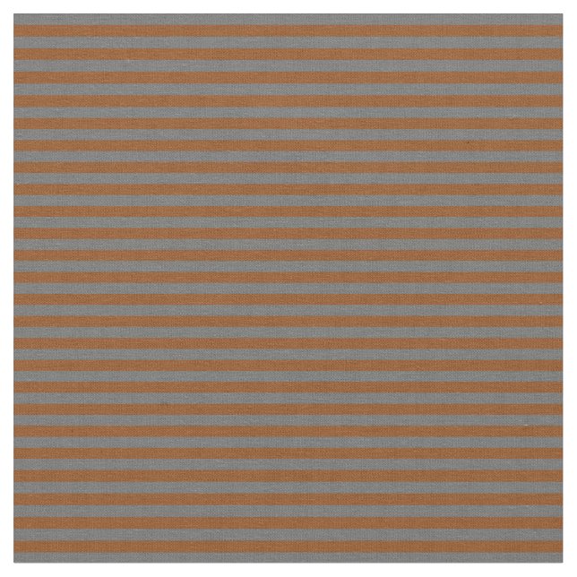 Dim Grey and Brown Coloured Stripes Fabric (Close Up)