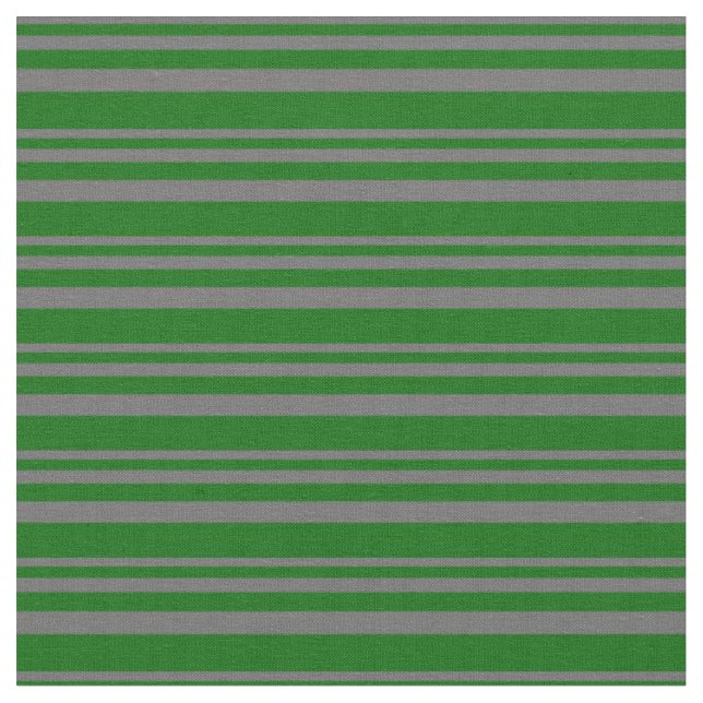 Dim Grey and Dark Green Coloured Stripes Fabric (Close Up)